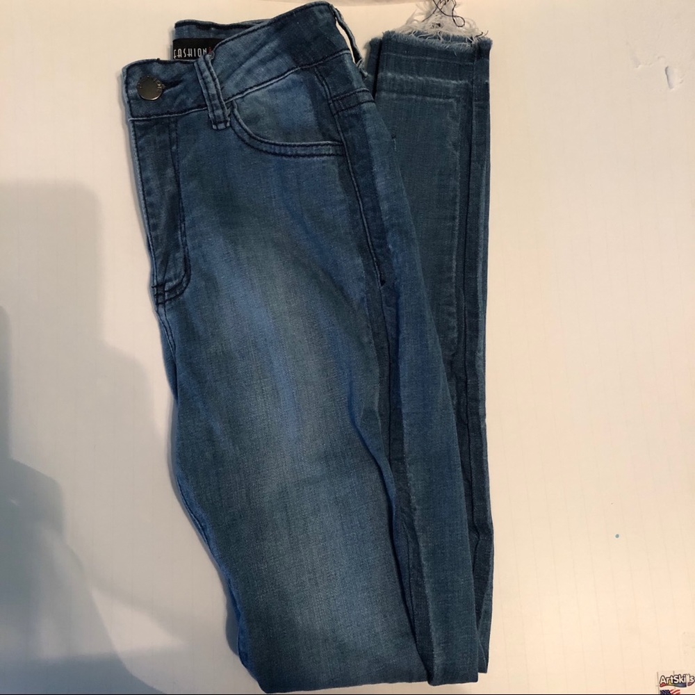 Fashion Nova medium wash jeans